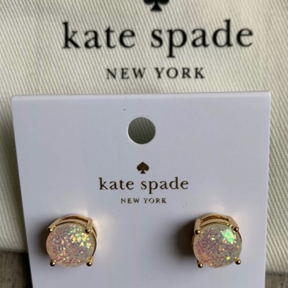 kate spade Jewelry - Kate Spade Gold Opal Glitter Earrings kate spade Jewelry - Kate Spade Gold Opal Glitter Earrings